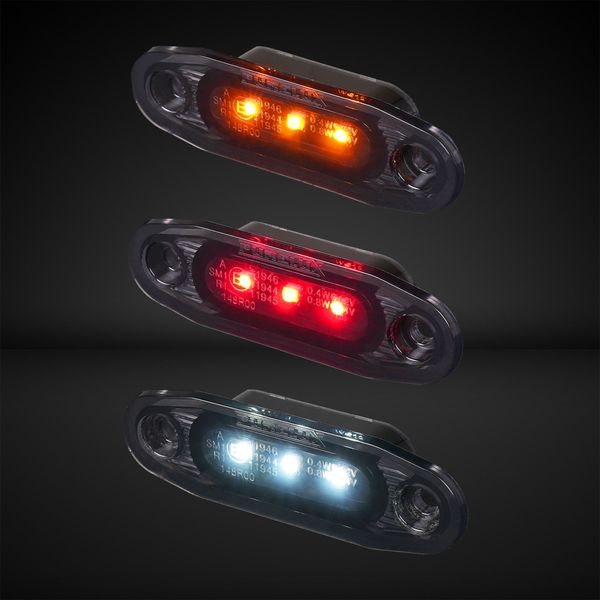 Position light PURELUX Side Marker Dark - 12/24V / 79 mm