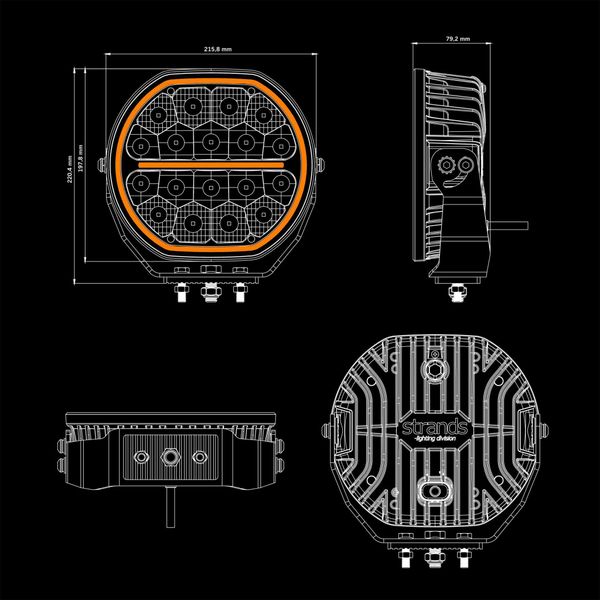 Auxiliary light Strands Big Energy 9" V2 - Round / 22 cm / 132W / Ref. 20 - Image 4