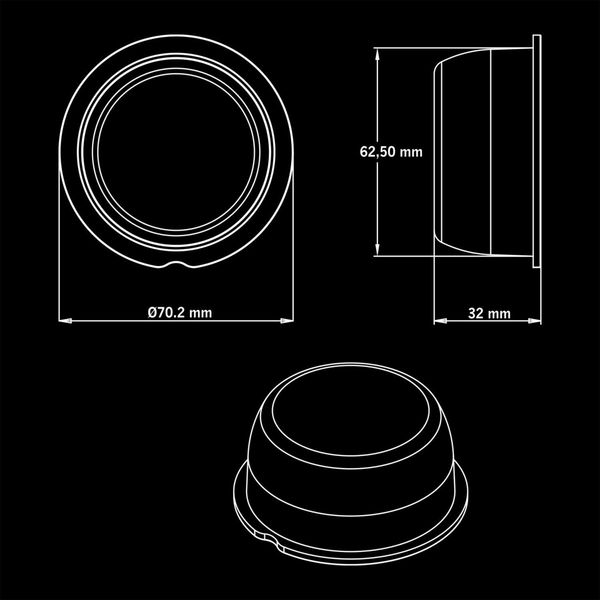 Marker light STRANDS Viking Super Dark - 12/24V / 2W / 70 mm - Image 6